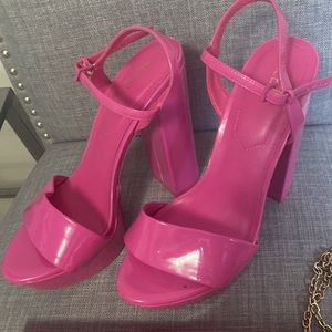 Pink Aldo Clutch with Matching Heels
